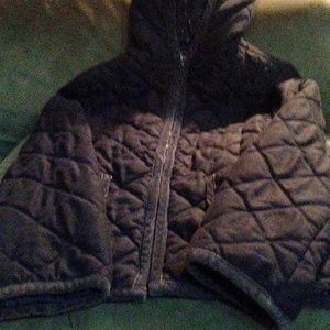 Navy Blue Girls Quilted Jacket
